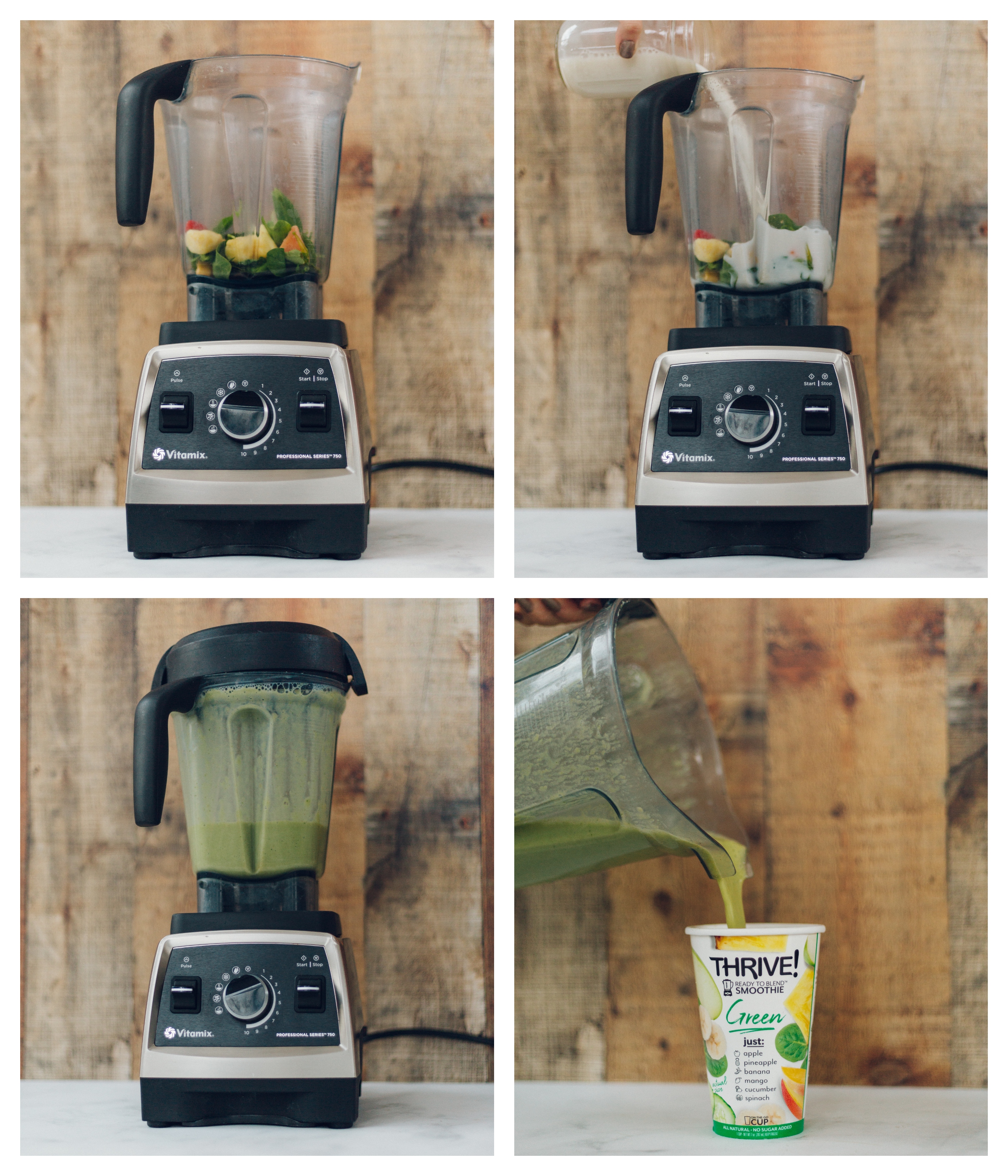 thrive smoothie collage