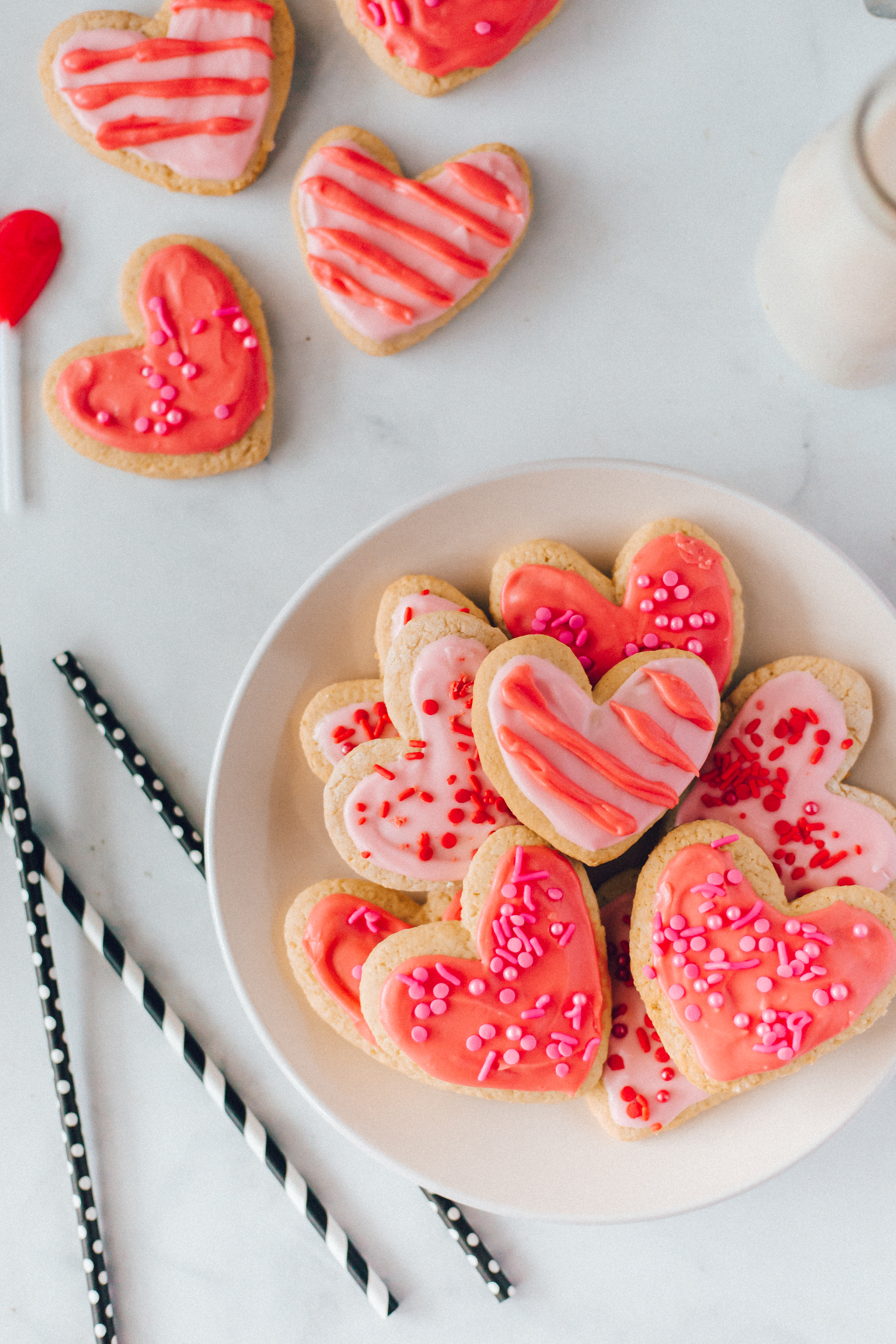 vegan valentines day sugar cookies