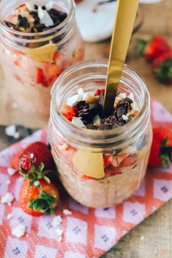 easy vegan chocolate overnight oatmeal